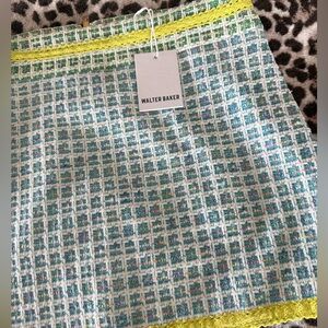 New Walter Baker 2 tweed sparkle skirt spring colors